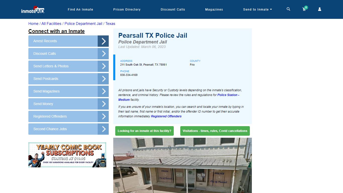 Pearsall TX Police Jail & Inmate Search - Pearsall, TX